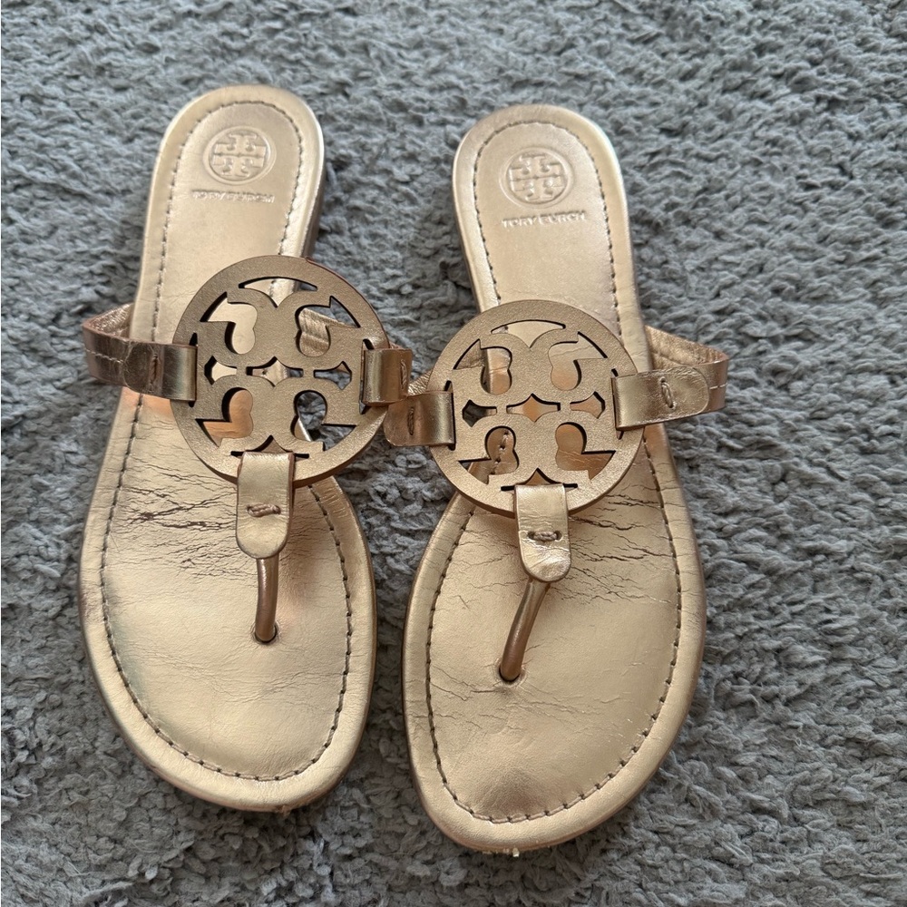 Tory Burch Metallic rose Gold Sandals